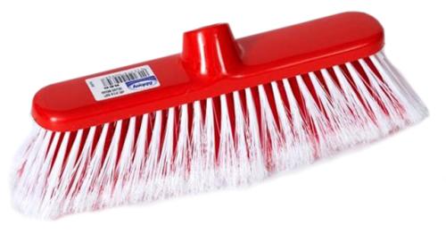 Deluxe Plastic Broom Head 11"           Soft - Red
